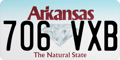 AR license plate 706VXB