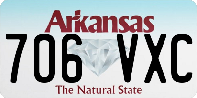 AR license plate 706VXC