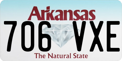 AR license plate 706VXE