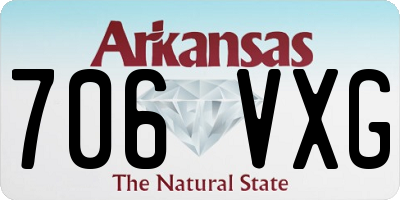 AR license plate 706VXG