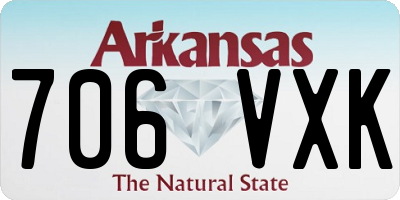 AR license plate 706VXK
