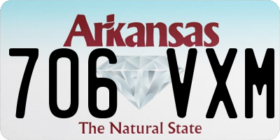 AR license plate 706VXM