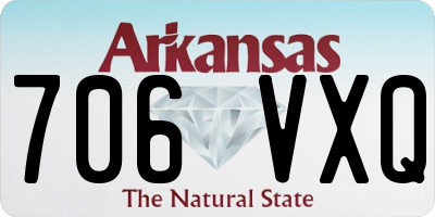 AR license plate 706VXQ