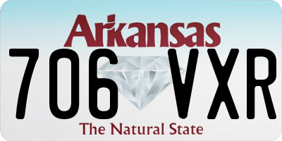 AR license plate 706VXR