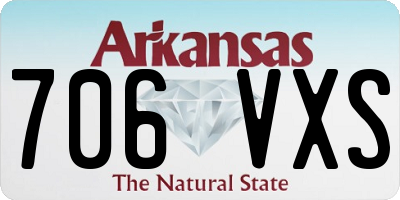 AR license plate 706VXS
