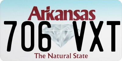 AR license plate 706VXT