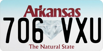 AR license plate 706VXU