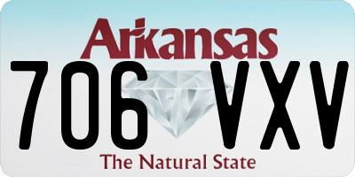 AR license plate 706VXV