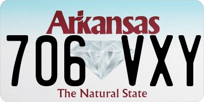 AR license plate 706VXY
