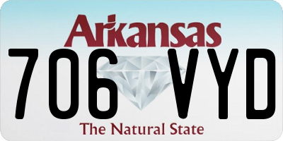 AR license plate 706VYD