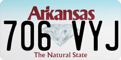 AR license plate 706VYJ