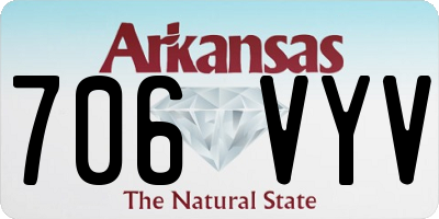 AR license plate 706VYV