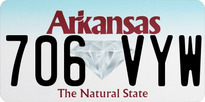 AR license plate 706VYW
