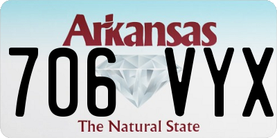 AR license plate 706VYX