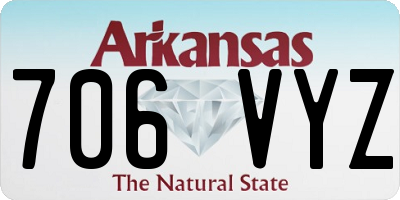 AR license plate 706VYZ