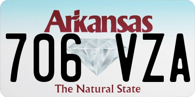 AR license plate 706VZA