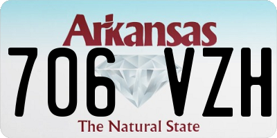AR license plate 706VZH