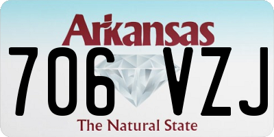 AR license plate 706VZJ