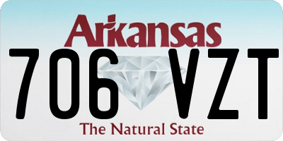 AR license plate 706VZT