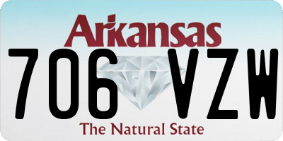 AR license plate 706VZW
