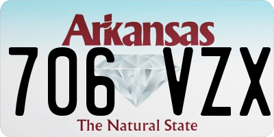 AR license plate 706VZX