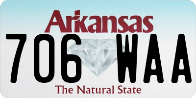 AR license plate 706WAA