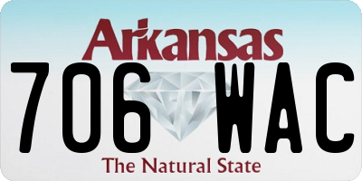 AR license plate 706WAC