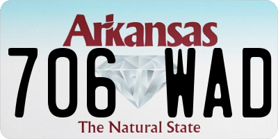 AR license plate 706WAD