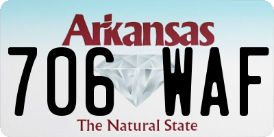 AR license plate 706WAF