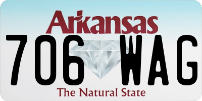 AR license plate 706WAG
