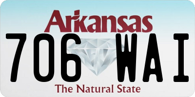 AR license plate 706WAI
