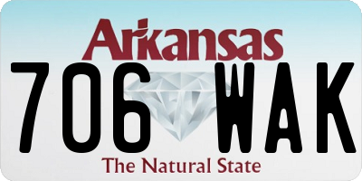 AR license plate 706WAK