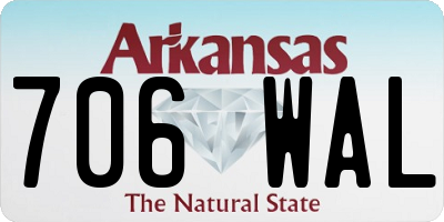 AR license plate 706WAL