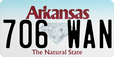AR license plate 706WAN
