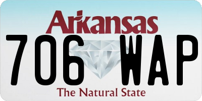 AR license plate 706WAP