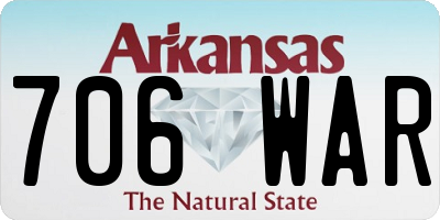 AR license plate 706WAR