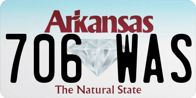 AR license plate 706WAS