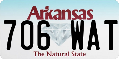 AR license plate 706WAT