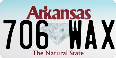 AR license plate 706WAX