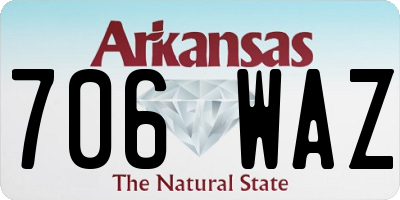 AR license plate 706WAZ