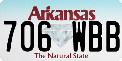 AR license plate 706WBB