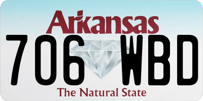 AR license plate 706WBD