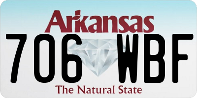 AR license plate 706WBF