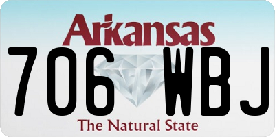 AR license plate 706WBJ