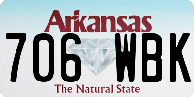 AR license plate 706WBK