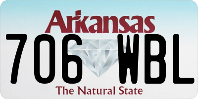 AR license plate 706WBL