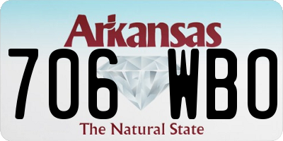AR license plate 706WBO