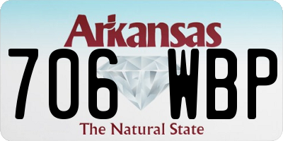 AR license plate 706WBP