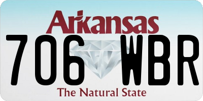 AR license plate 706WBR