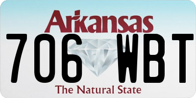 AR license plate 706WBT